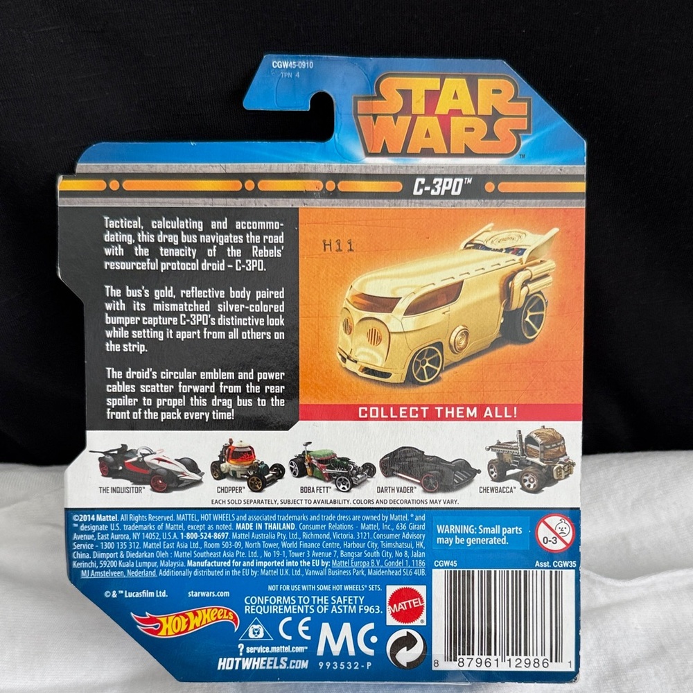 Hot Wheels Star Wars C-3PO Gold Vehicle - Picture 2 of 2